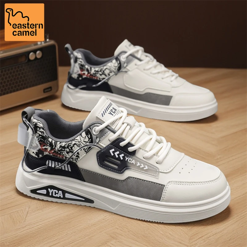 东方骆驼男鞋2025秋季百搭休闲小白鞋男士轻便软底防滑运动板鞋男