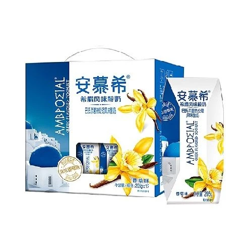 （2月产）伊利安慕希香草味酸奶205g*12盒