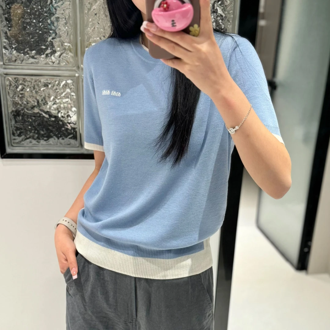 100%羊毛德国精纺扬子纱60支双股夏天短袖t恤贴肤显瘦女生Z139