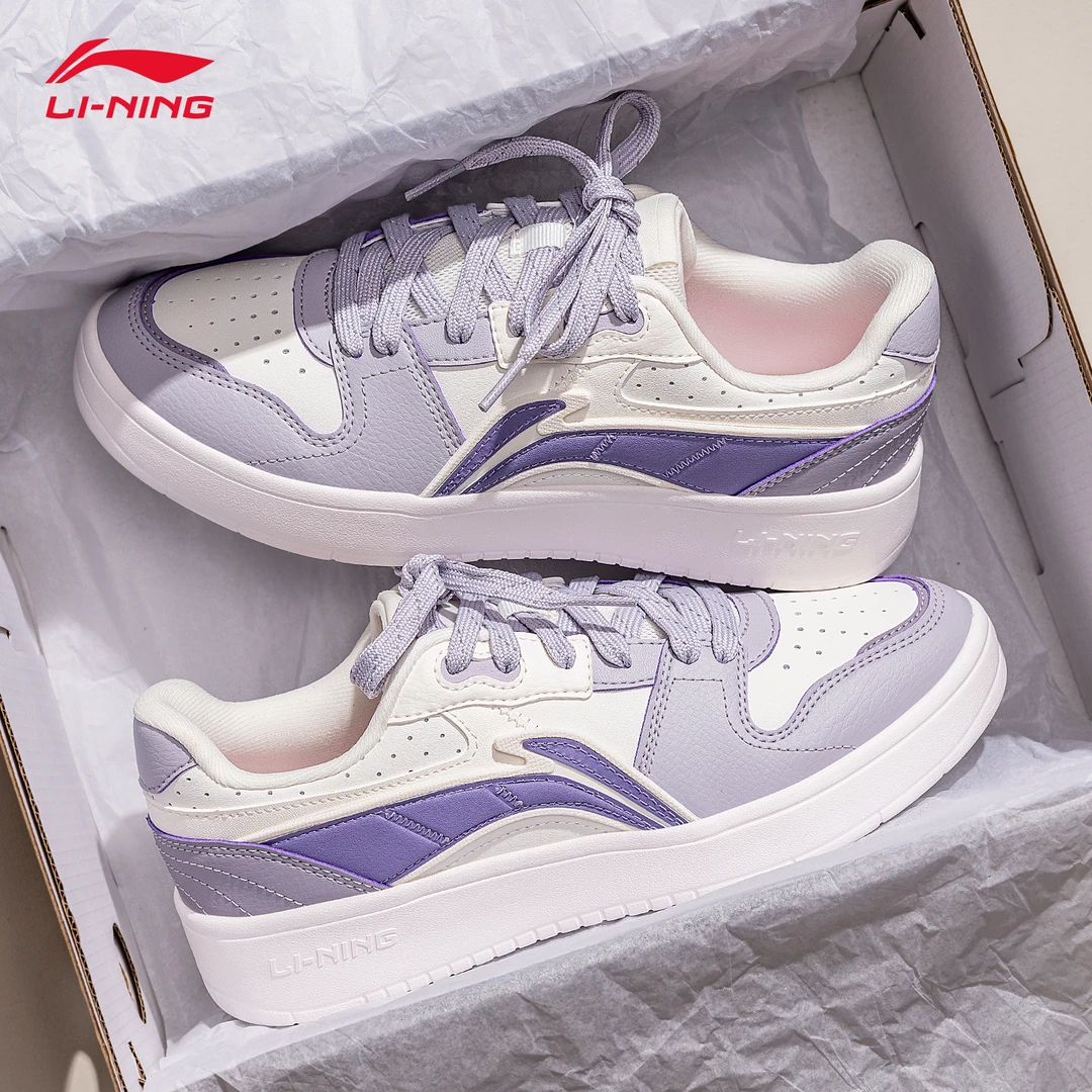 李宁元宝女鞋板鞋轻便百搭防滑休闲鞋子女款爆款2025新款正品鞋