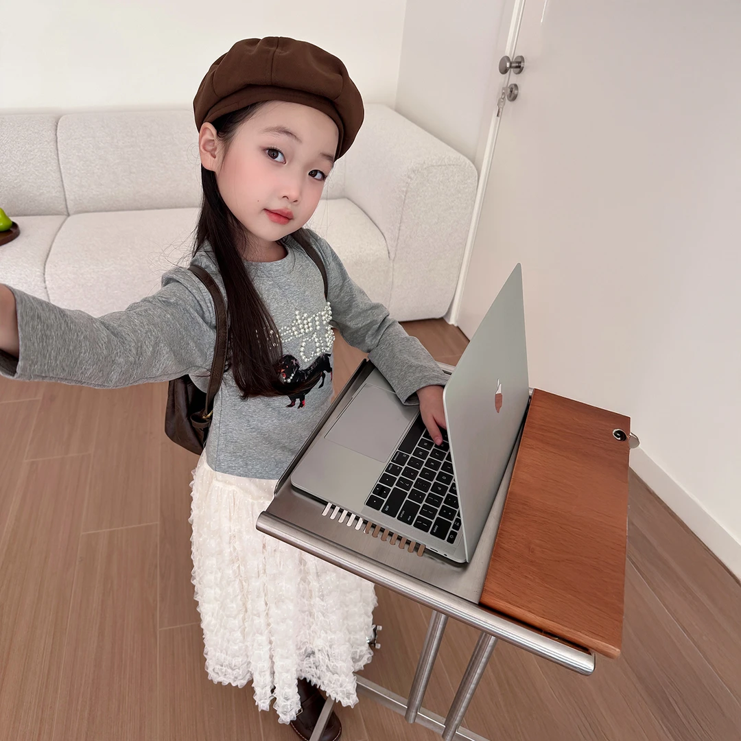 女童甜美风秋装套装2025新款女孩超好看长袖上衣儿童公主风花边裙