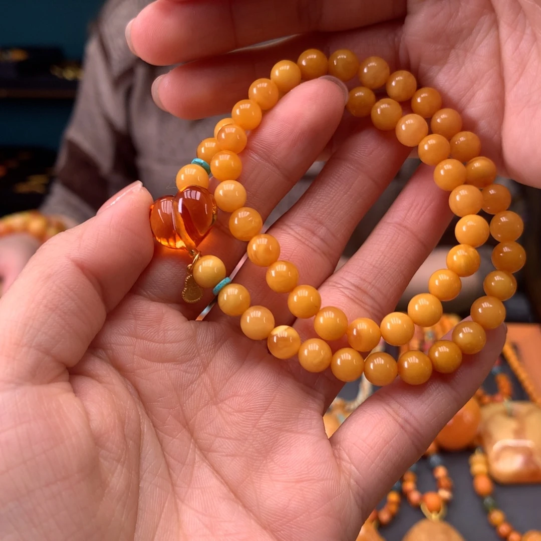 蜜蜡未镶嵌手串天然