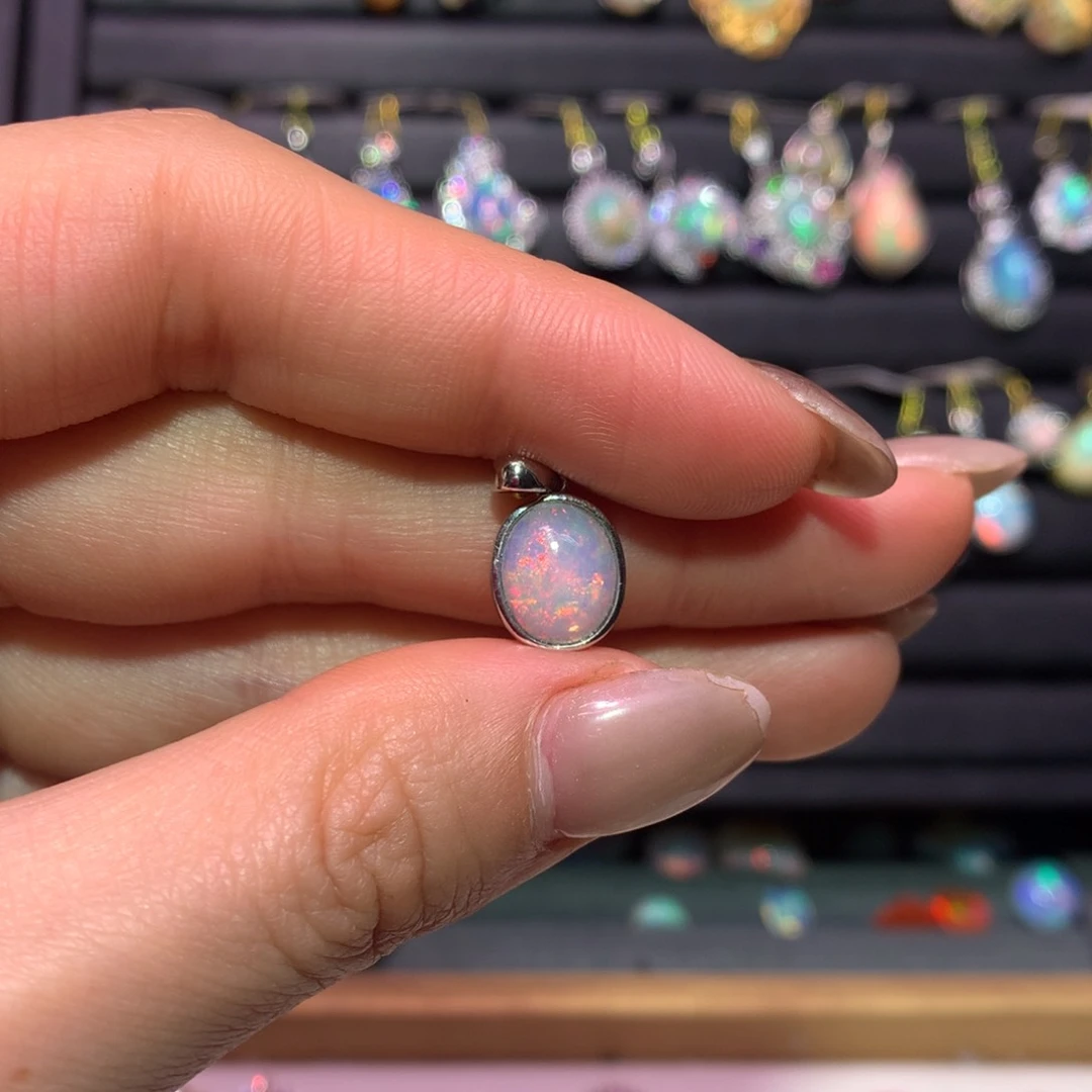 银S925镶嵌欧泊吊坠款式