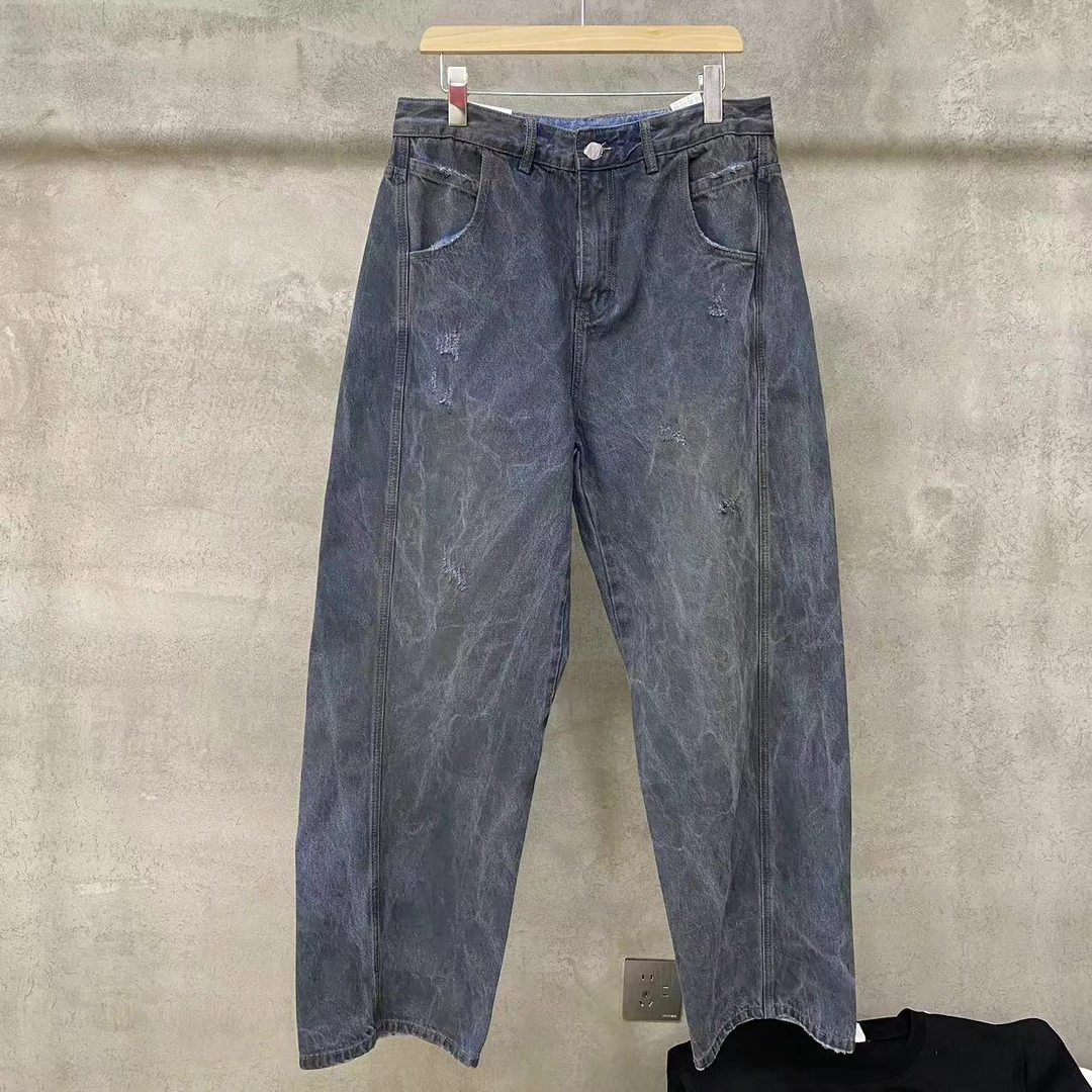 【3756】埋汰废土风巴家设计师休闲牛仔长裤L*88