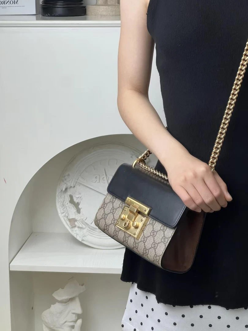 99新 GUCCI/古驰 padlock 月光宝盒黑盖 /优品