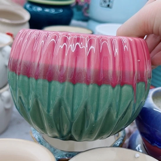 多肉绿植陶瓷花盆9.9包邮