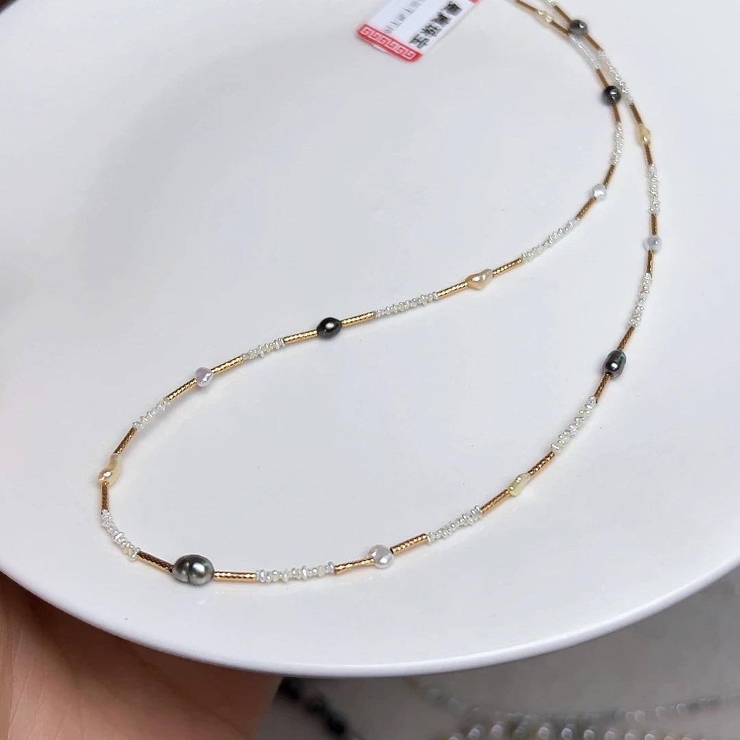 海水珍珠18K金镶嵌颈饰?****?