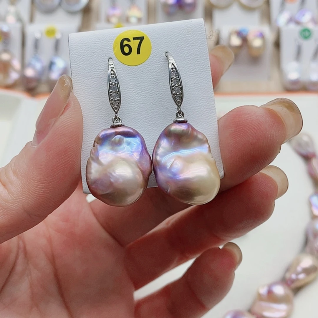 【闪购商品】淡水珍珠耳饰银S925镶嵌