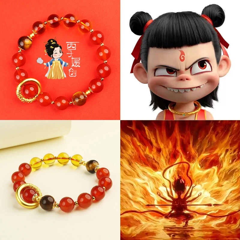 哪吒闹海乾坤圈设计款款手串哪吒同款水晶手串
