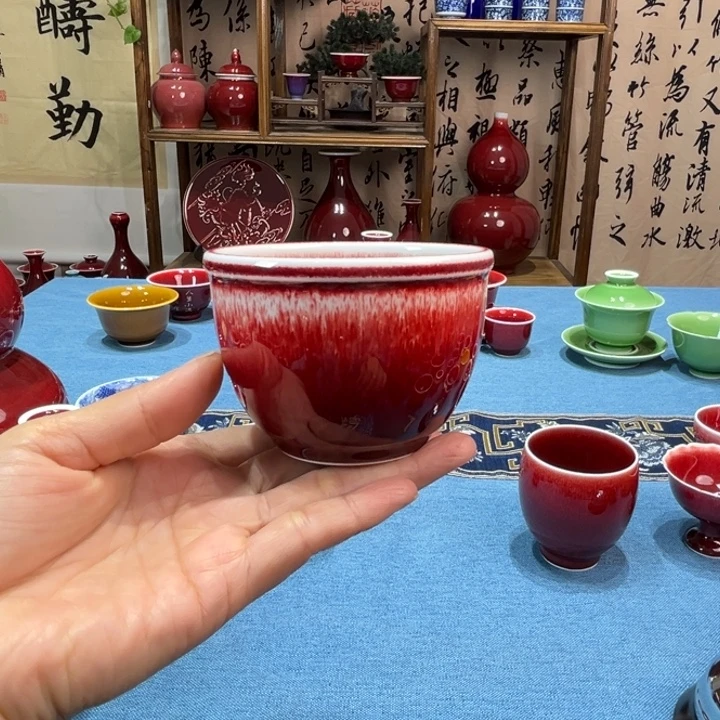 景德镇浅行窑柴窑缸杯