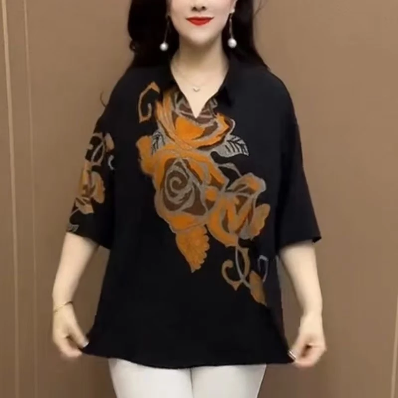 2025夏季新款时尚宽松百搭小衫短袖