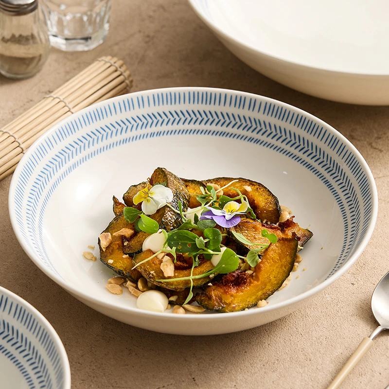 装菜碗汤面碗家用德化陶瓷高级感沙拉碗汤碗汤盆酸菜鱼ED