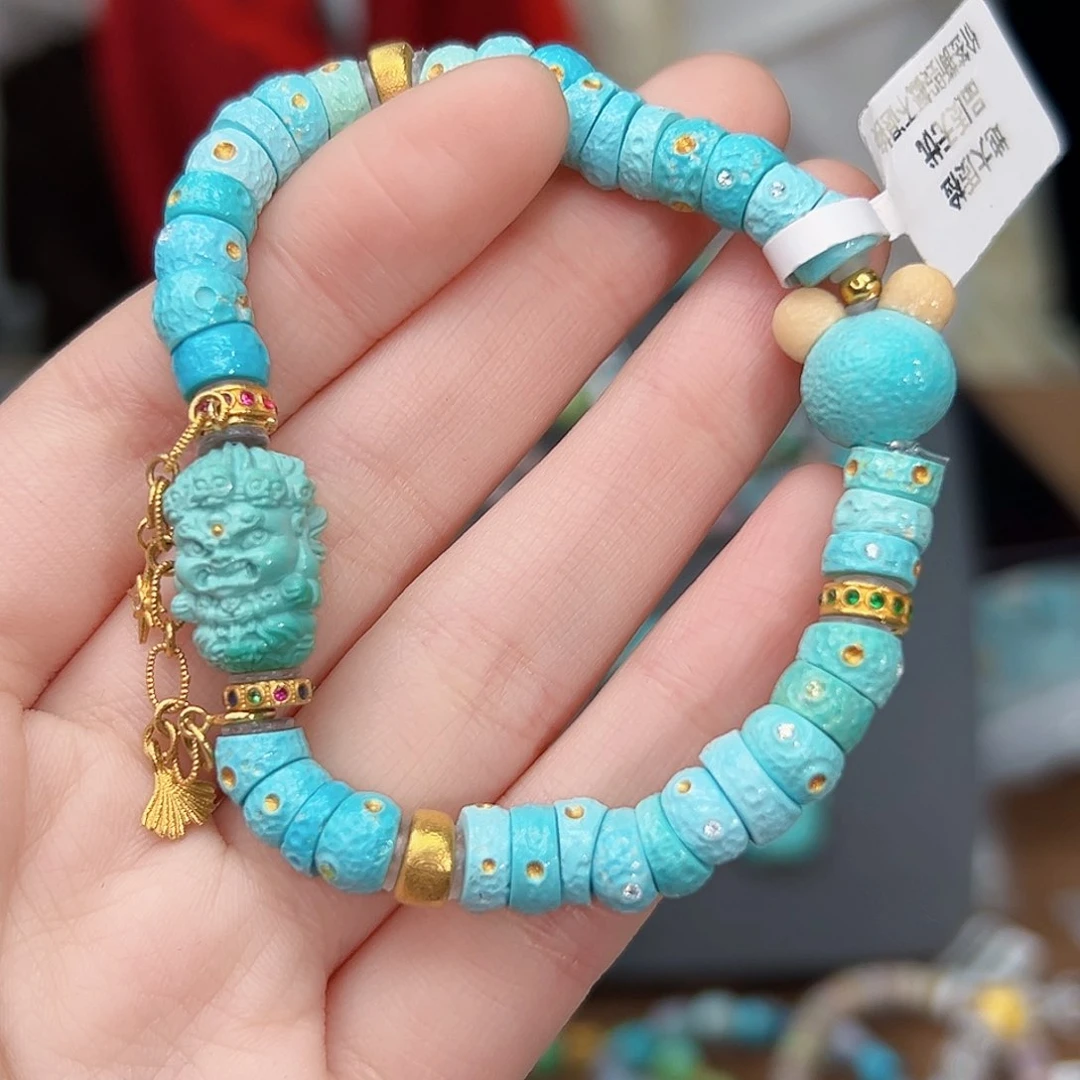 绿松石珠宝奇石18K金镶嵌奇****1