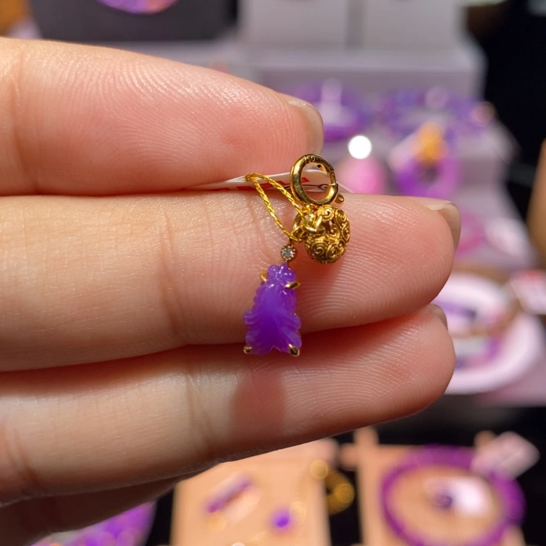 苏纪石（舒俱来）18K金镶嵌吊坠(不含链)