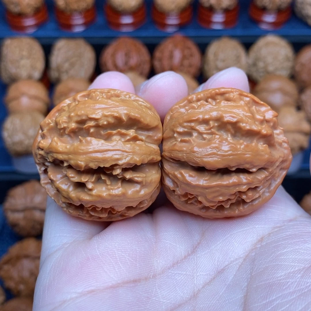 文玩核桃把件手捻帝王粗筋八棱