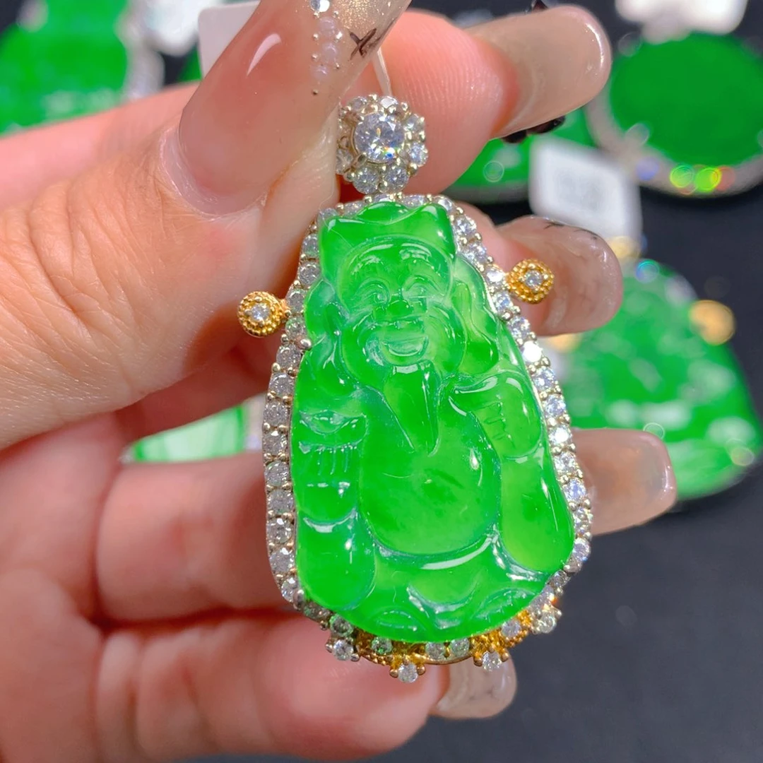 翡翠颈饰银S925镶嵌111111111