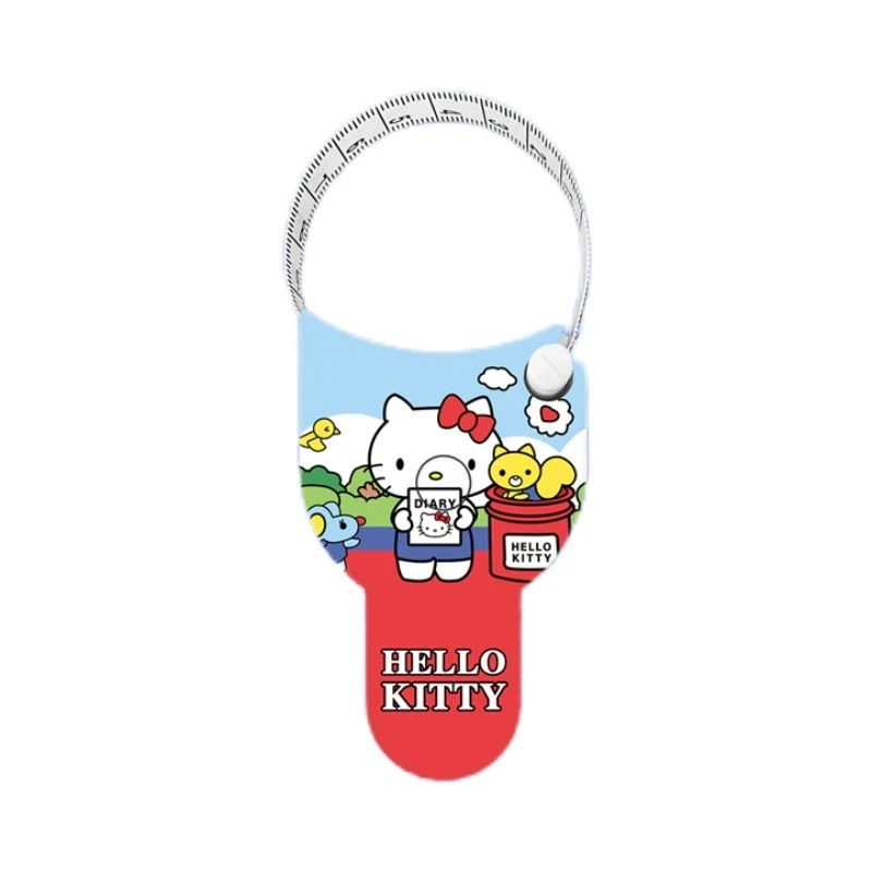 【KT小铺】牛奶凯蒂猫自动高精度测量三围尺维度尺健身尺腰围软尺卷