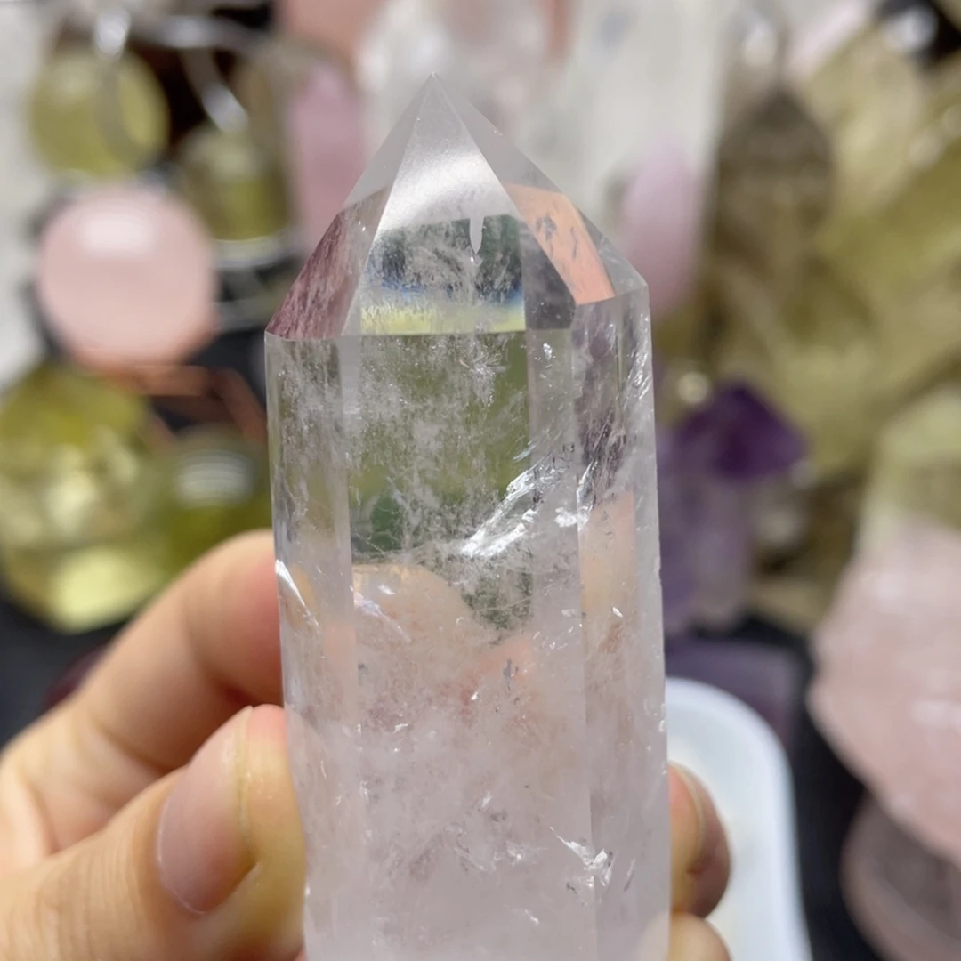 紫晶珠宝半成品未镶嵌徐*欢10白水晶柱