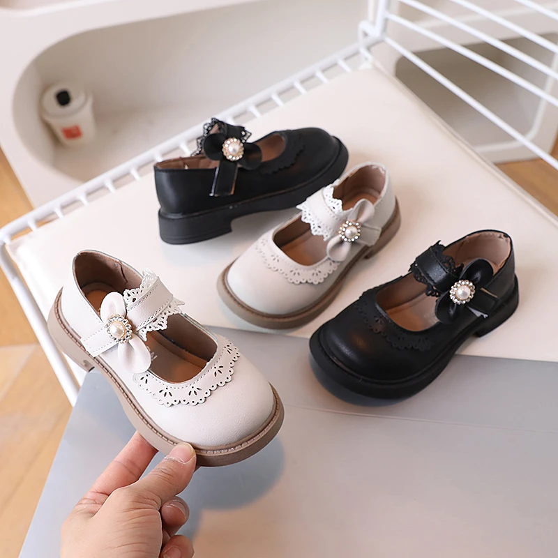 女童小皮鞋春秋新款公主鞋软底英伦风简约单鞋6175