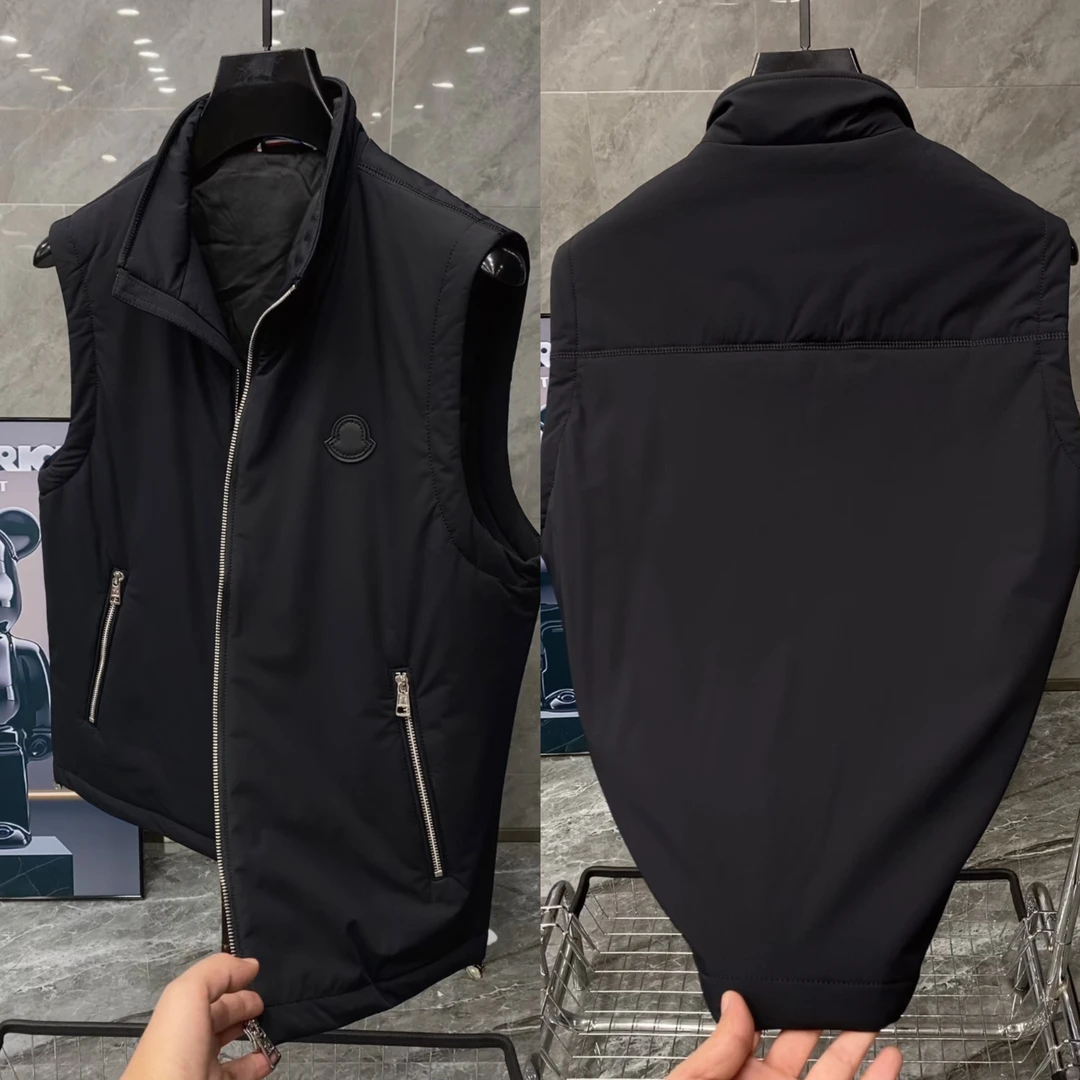 秋季新款男士轻奢时尚欧货休闲百搭立领薄棉马甲 9911