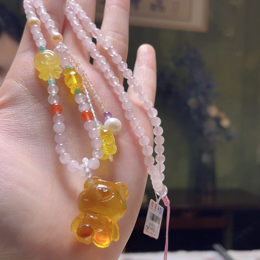 蜜蜡未镶嵌裸石吊坠