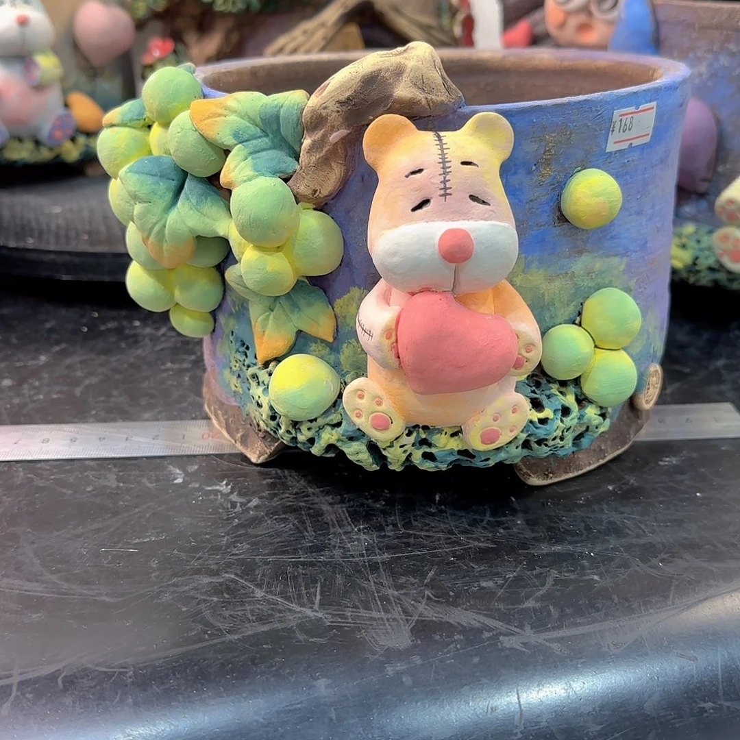 小***n本墨花器麦饭石花盆
