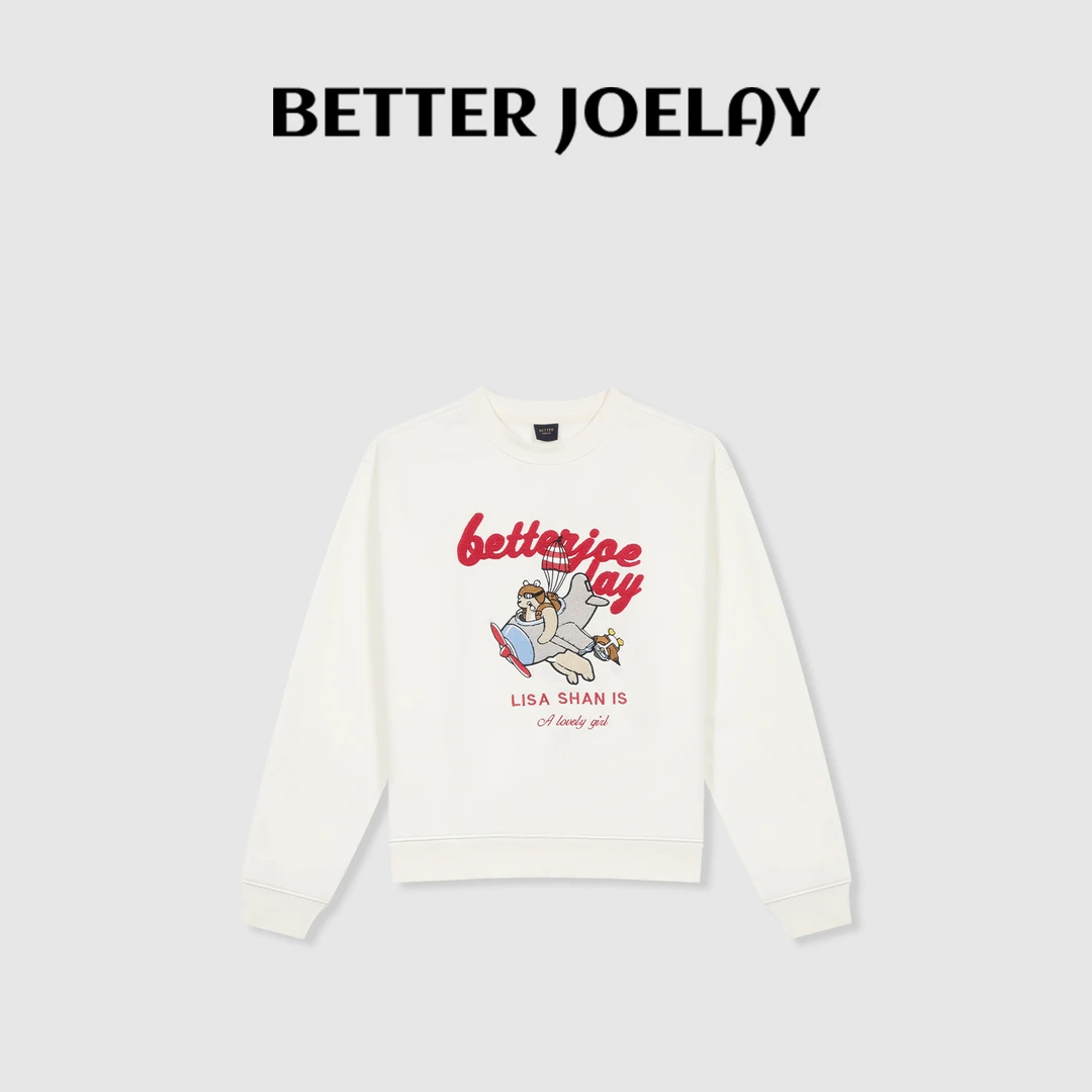 BETTERJOELAY -加绒【动物飞行员】时尚圆领卫衣百搭潮流运动KH1158