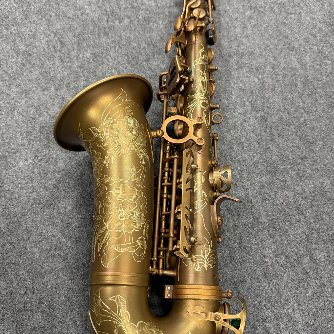 百喆品牌裸铜复古中音萨克斯专业款