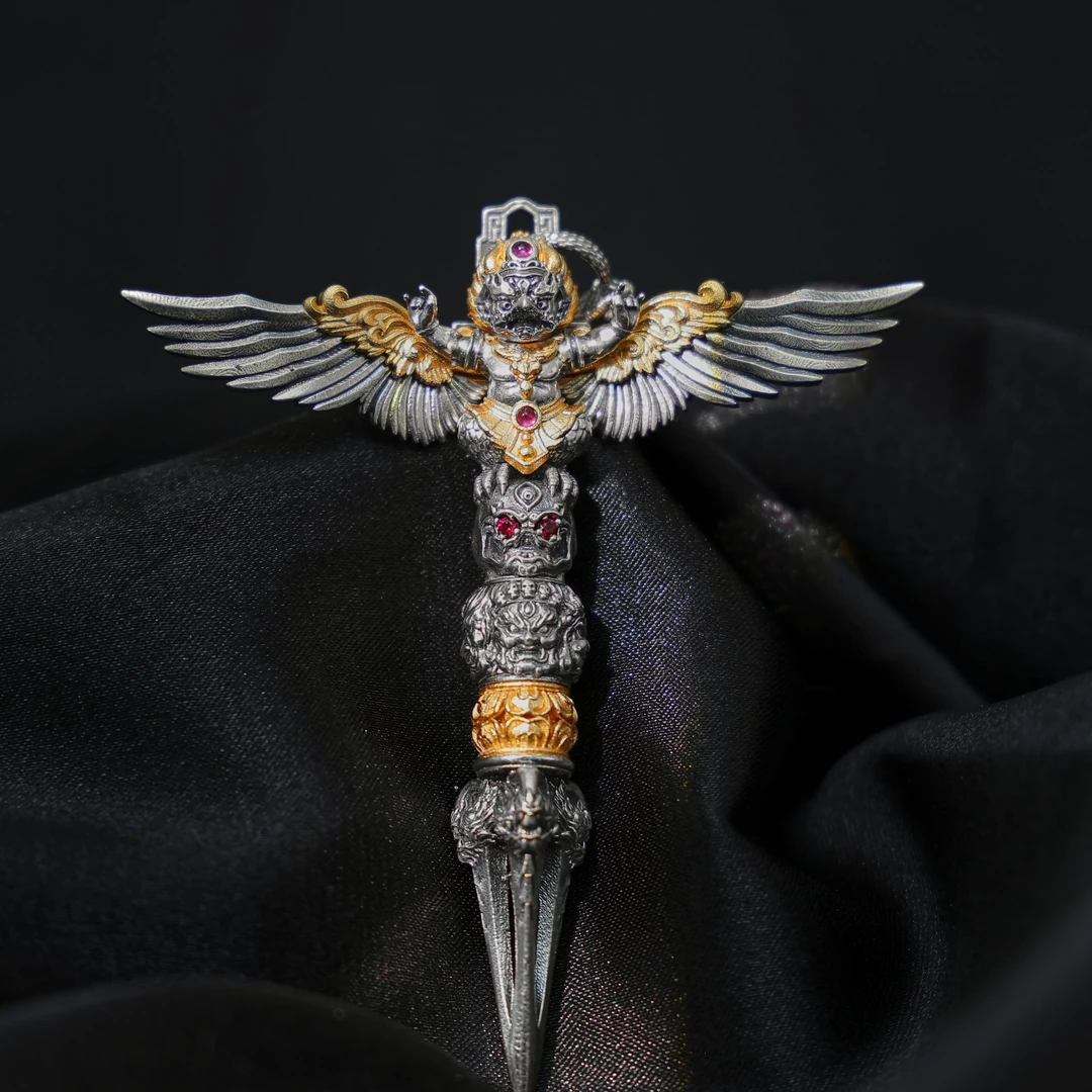 吊坠925银 大鹏鸟金刚橛吊坠 生日礼物 小众首饰高级感 精致饰品