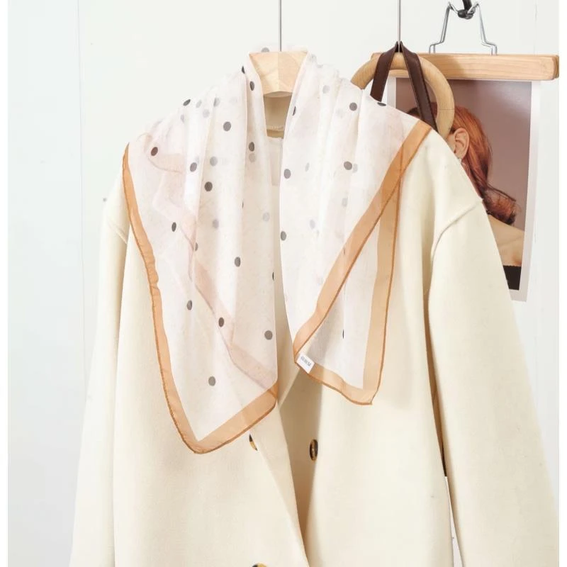 （968）原创法式复古方巾轻奢送母亲节礼物百搭丝巾70*70