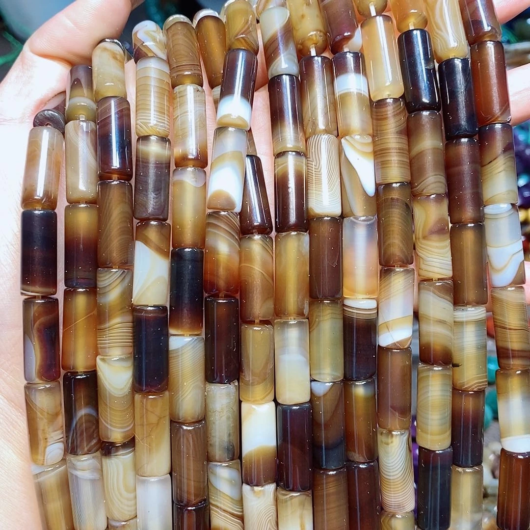 玛瑙/玉髓散珠8✖️20nm美拉德玛瑙管