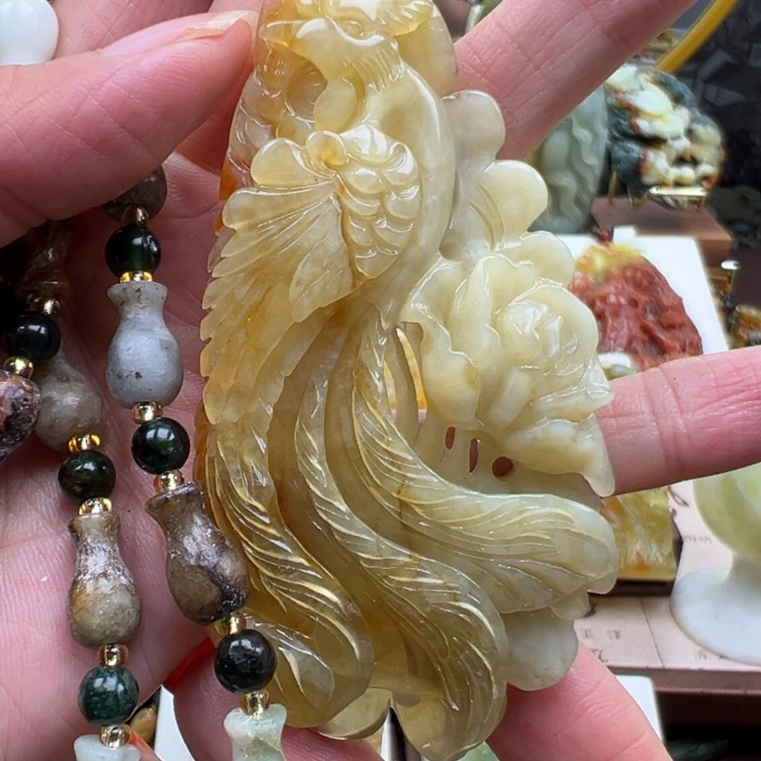 岫玉未镶嵌挂件挂件