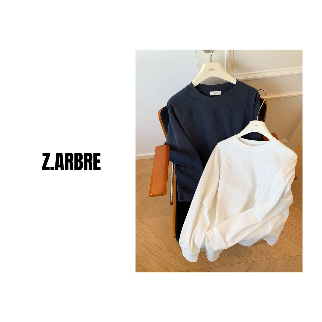 Z.ARBRE  极简风巨显瘦春季薄款卫衣T恤中长款女