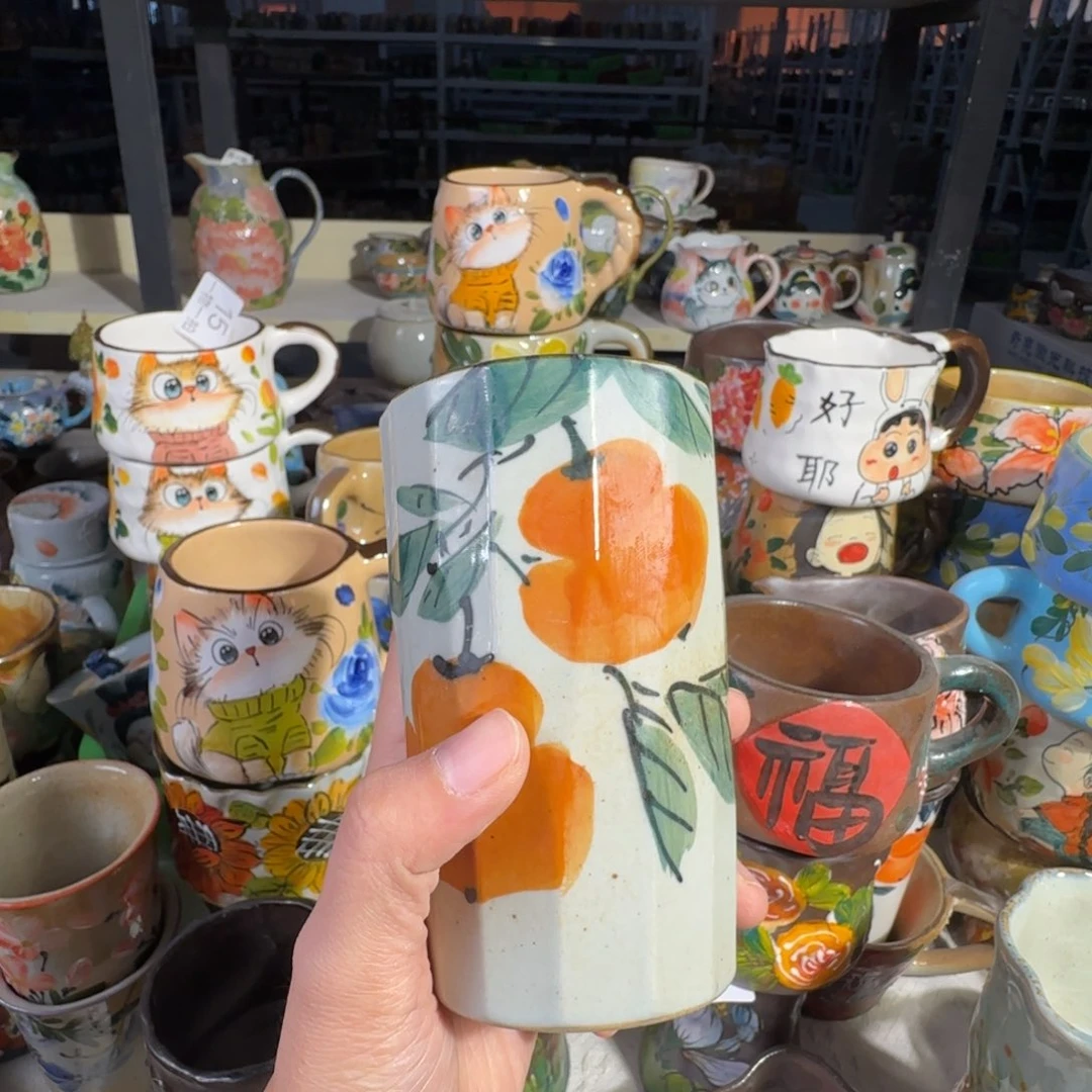 景德镇手工陶瓷釉下彩紫砂微瑕40