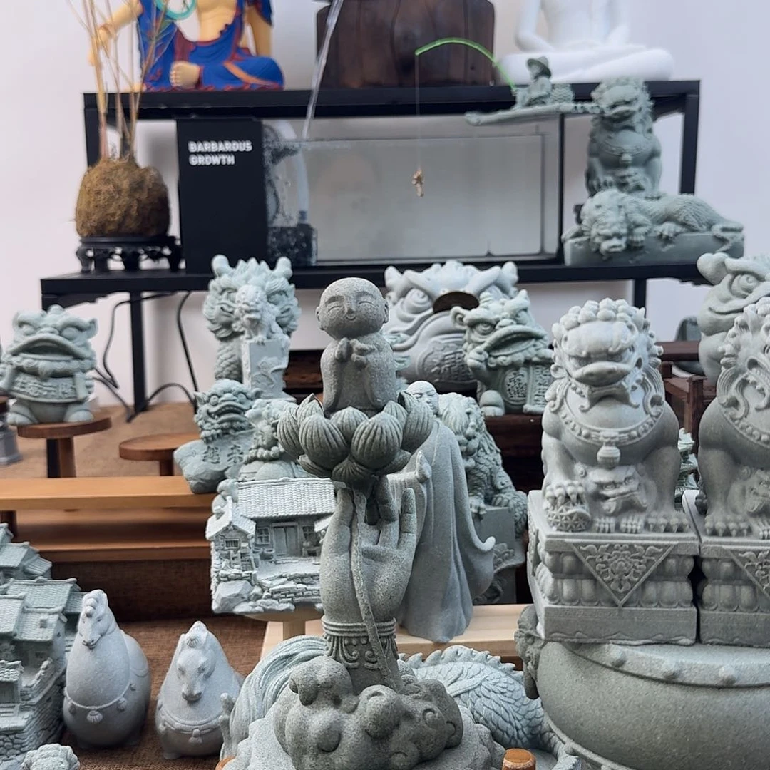 石材青砂石迷你版小和尚