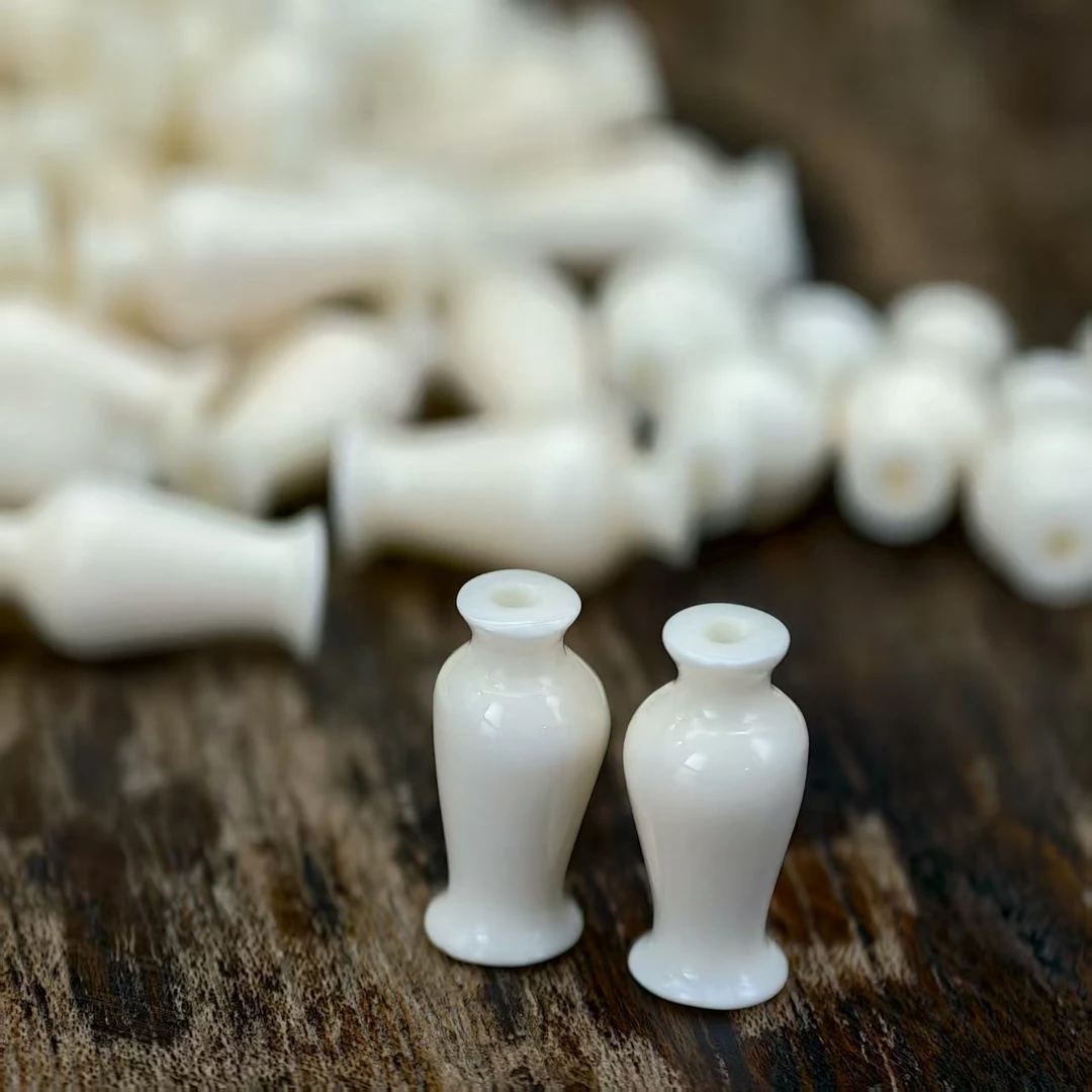 S588【宝瓶】精猛犸象牙12*5.8左右文玩轻奢配珠简约弟子珠腰珠配饰