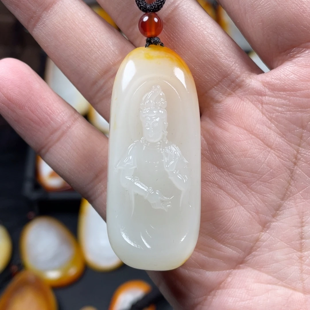 其***实玉新疆观音挂件吊坠