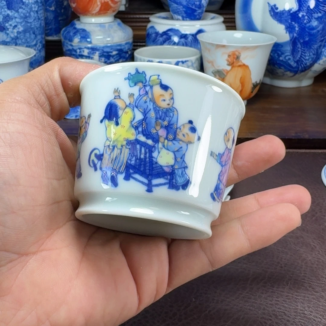 M***n瓷片当代景德镇陶瓷手绘茶具