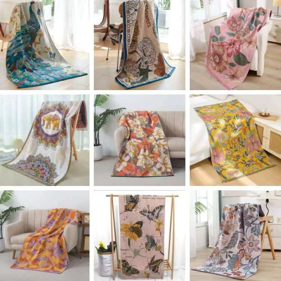 精品色织全棉浴巾--颜色按顺序发 80*160