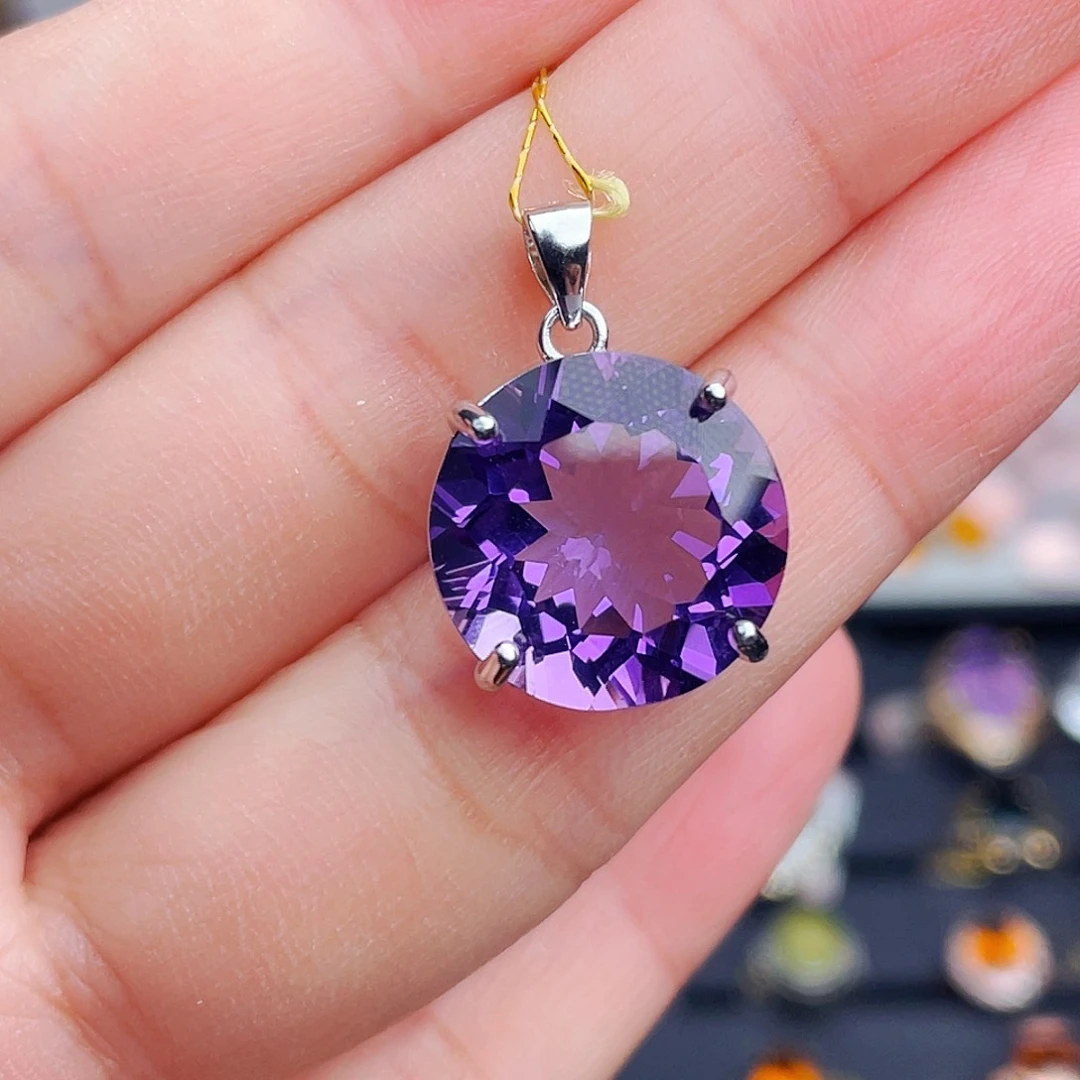 水晶珠宝半成品银S925镶嵌天然保真