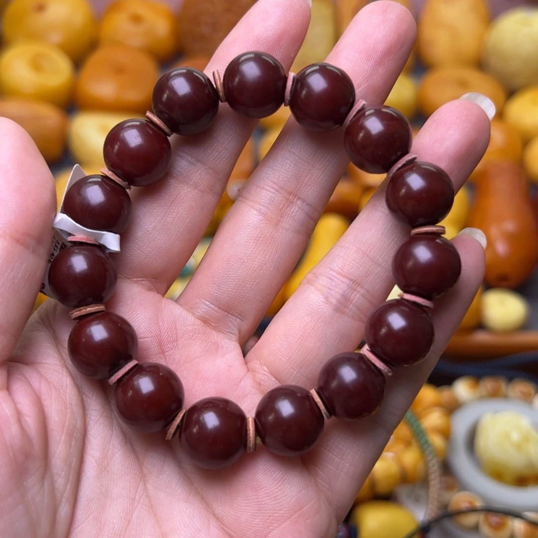 蜜蜡未镶嵌珠宝奇石12.6樱桃红大漏价