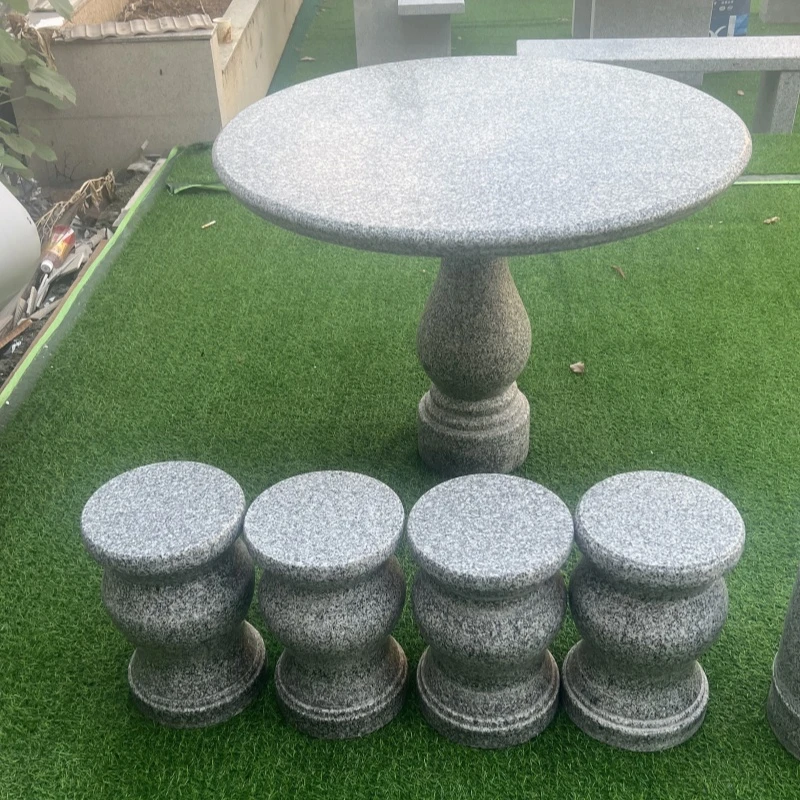 【包邮到市县物流园】庭院石桌石凳大理石花岗岩户外天然石头桌子