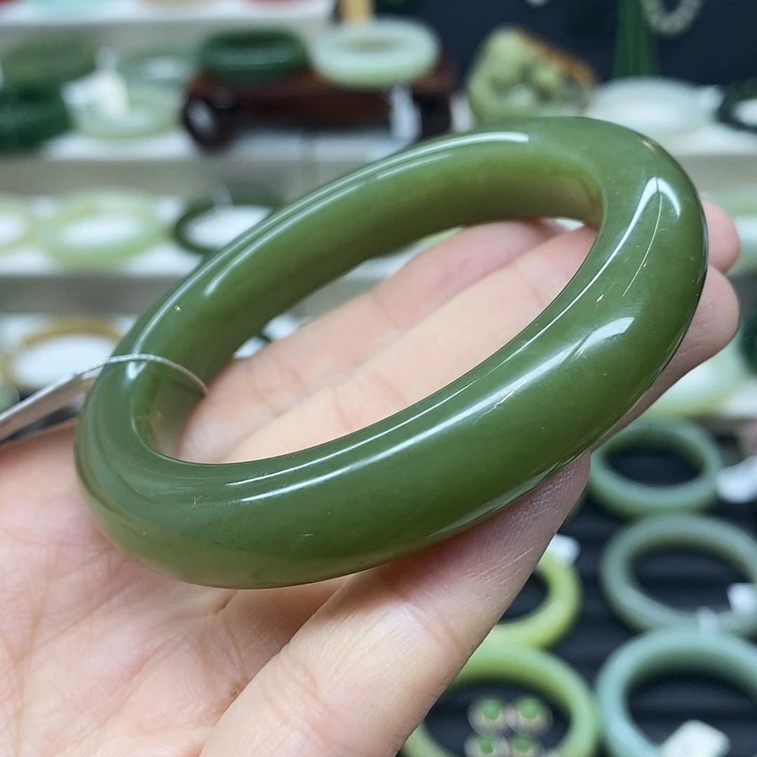 和田玉未镶嵌手镯精品微棉