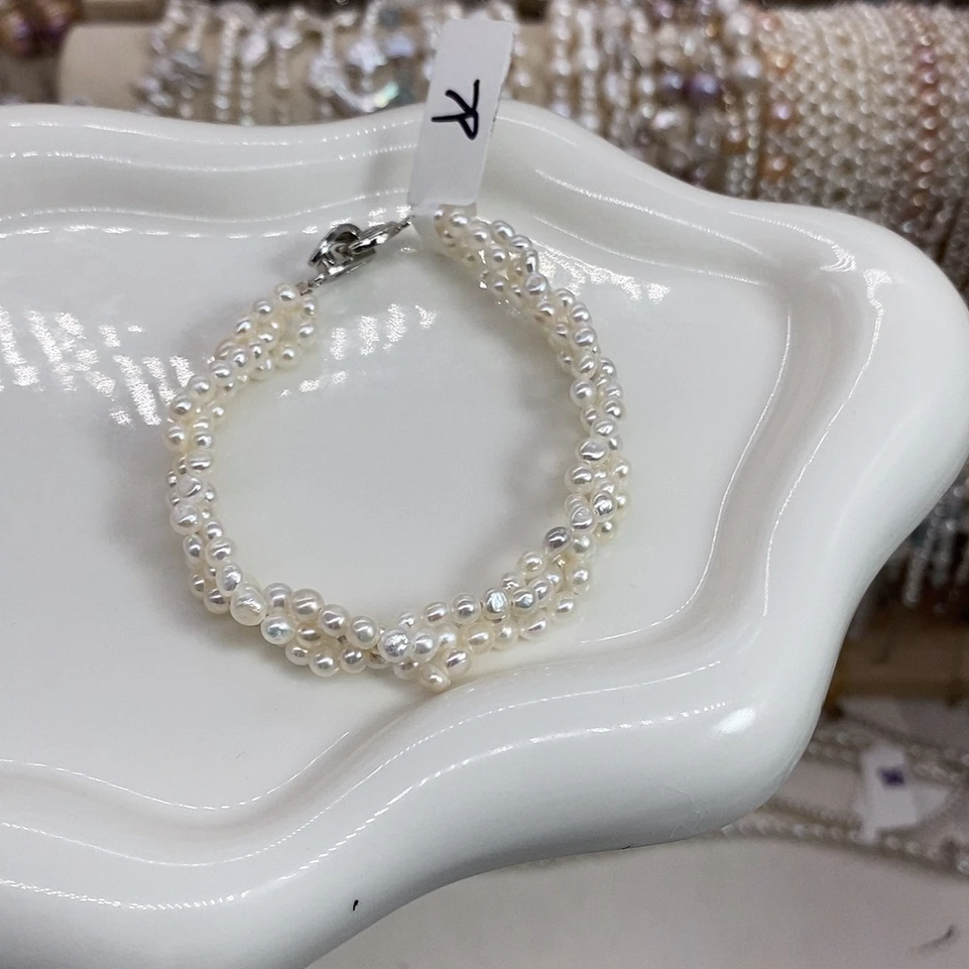 淡水珍珠耳饰银S925镶嵌