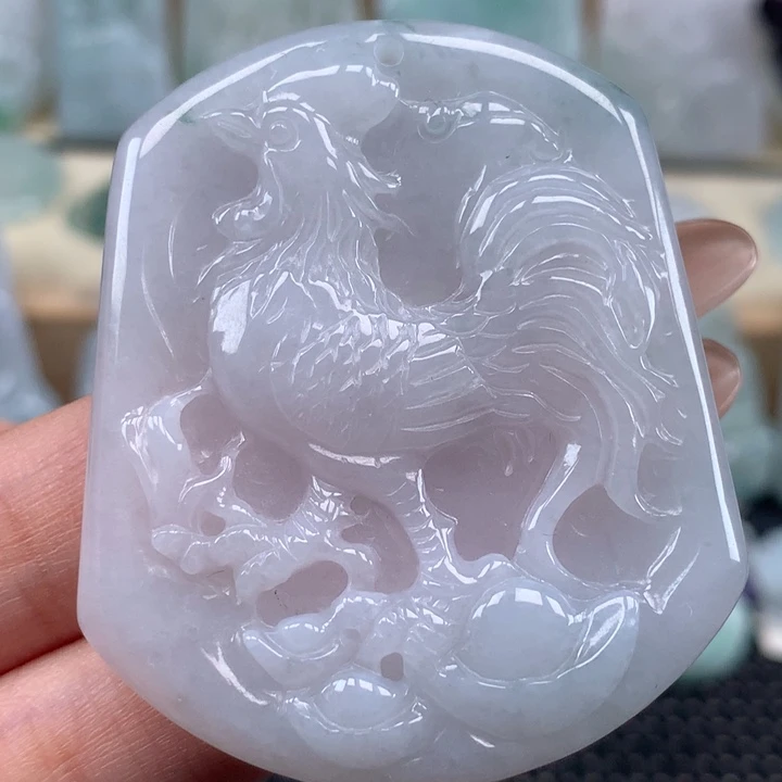 颈饰未镶嵌翡翠鸡牌吊坠