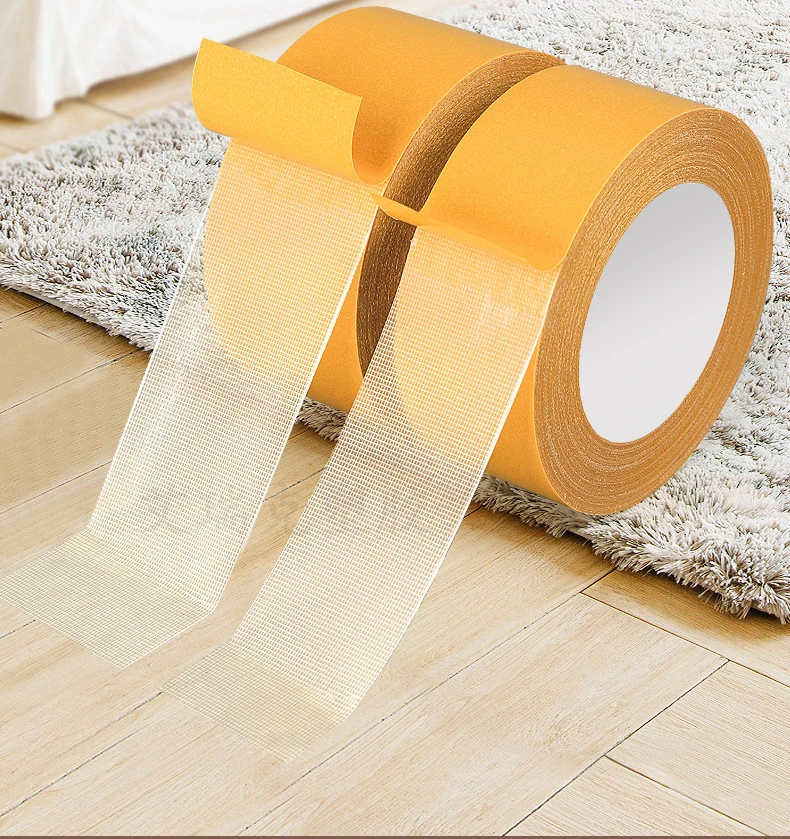 网纹双面胶强力高粘度撕下透明无痕地毯沙发地垫固定