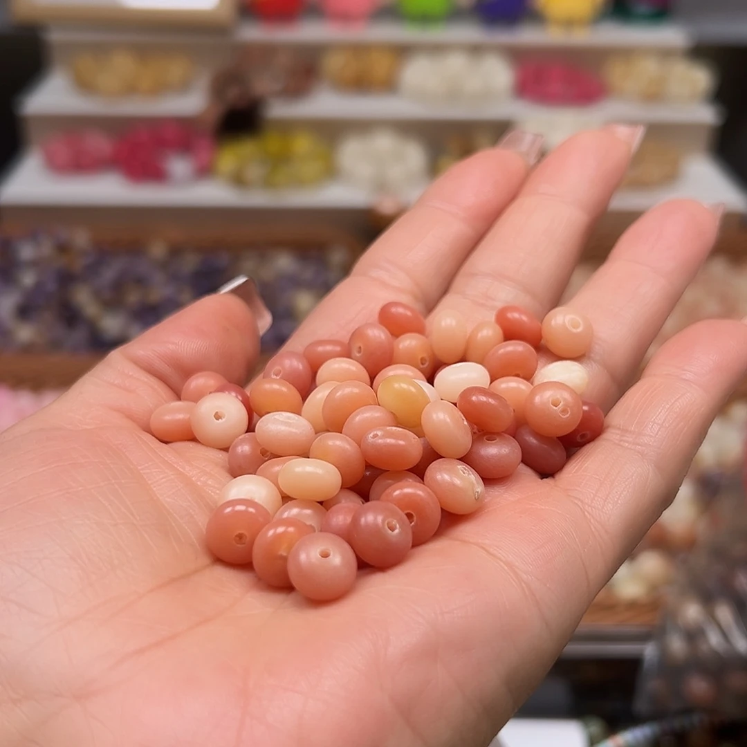 手串菩提根/象牙果微瑕卡9玫瑰粉算盘150颗