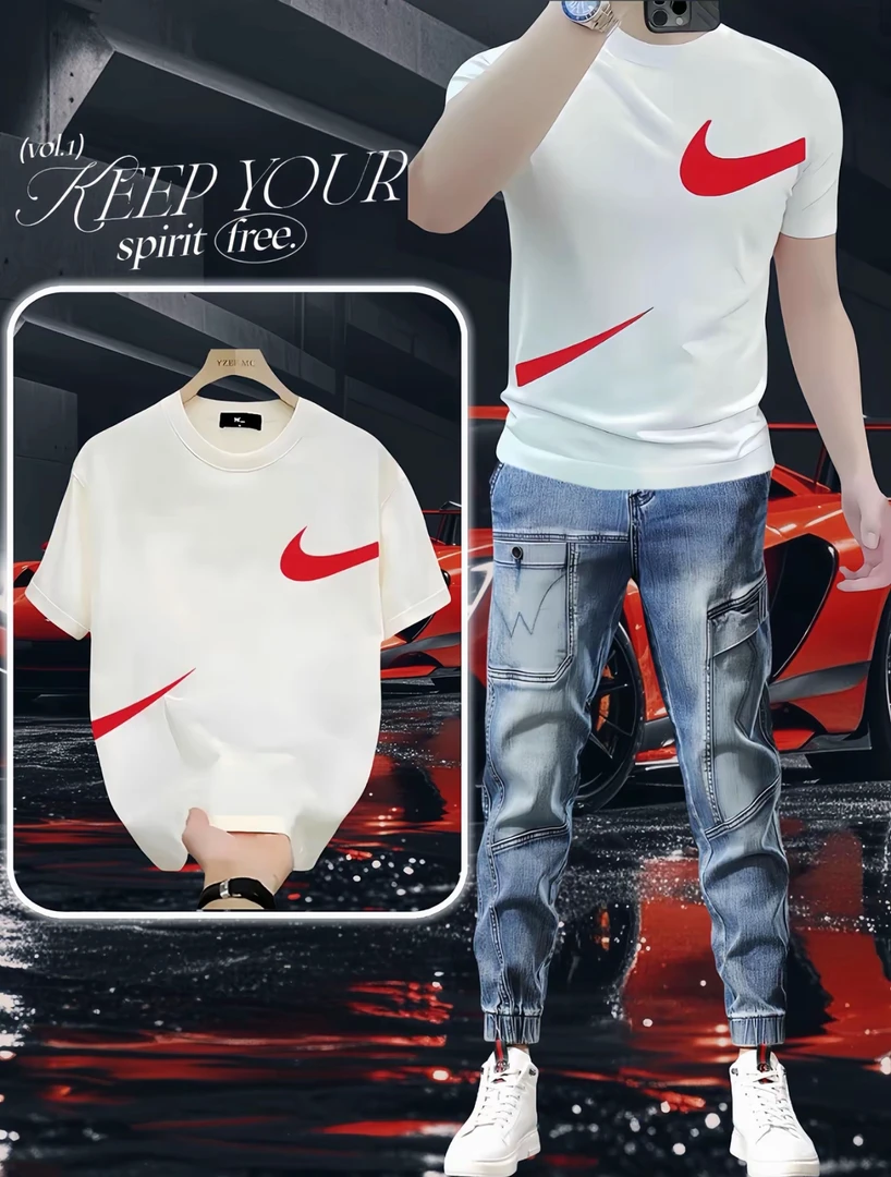 夏款纯棉T恤圆领短袖百搭男士潮流运动时尚情侣韩版