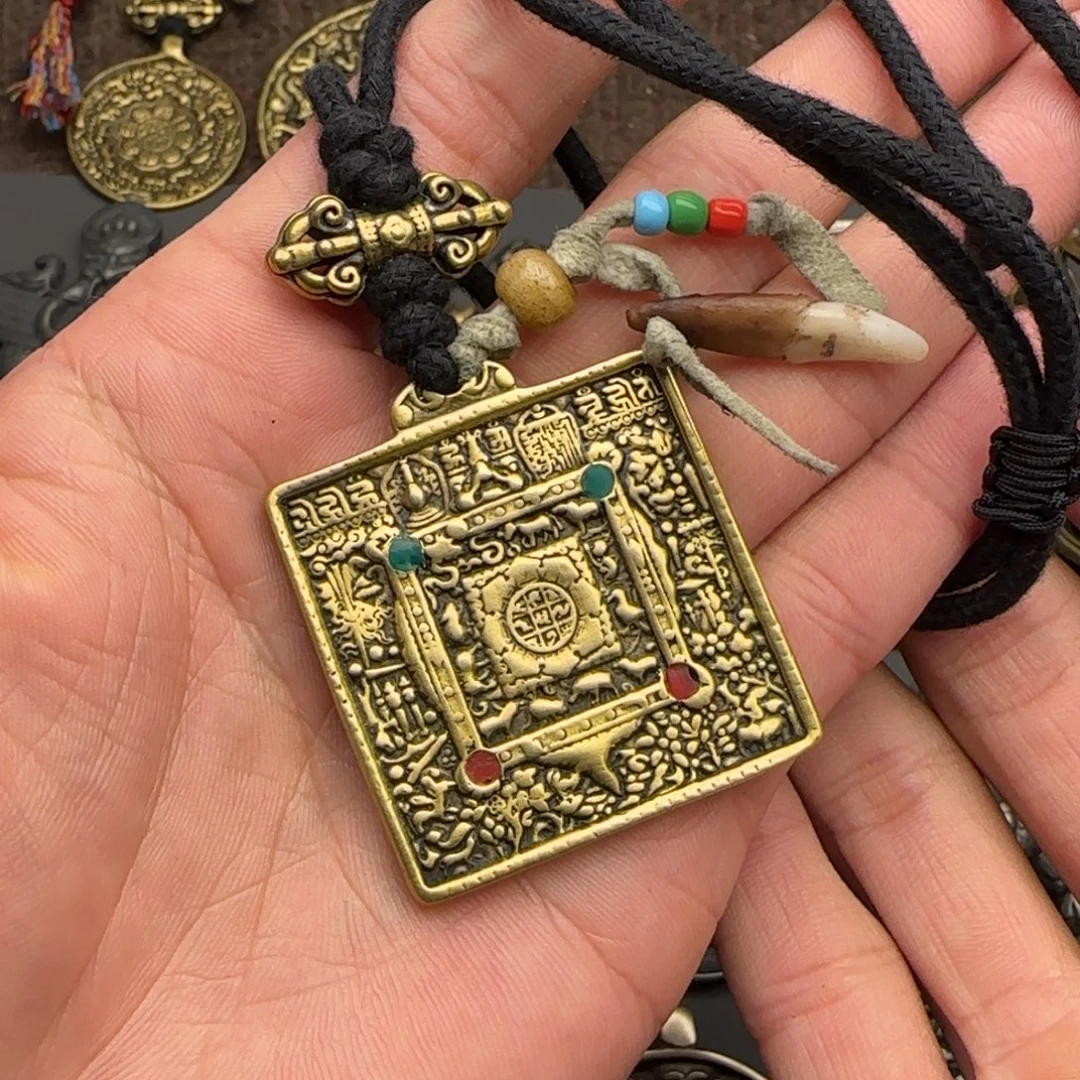 老铜九宫牌吊坠喜欢的来