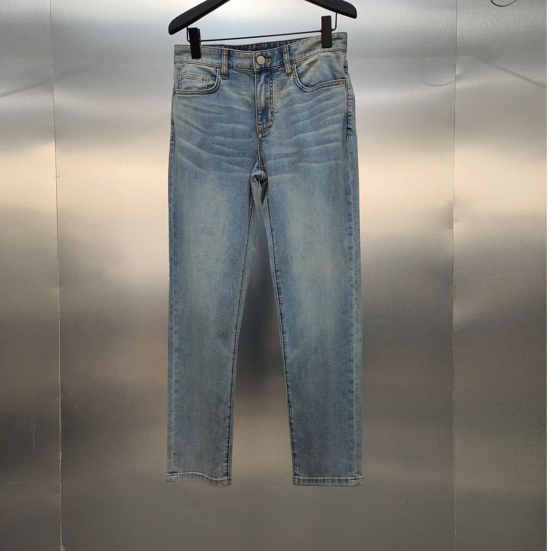 D06-10884-CAB纯色时尚直筒简约百搭牛仔裤